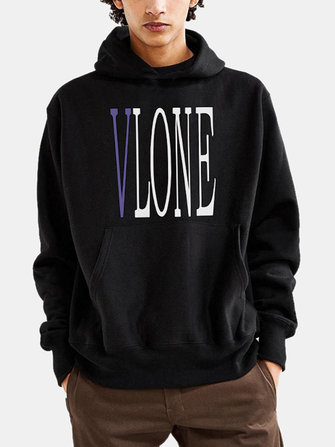 Nowy męski sweter z polaru marki Tide Hip-hop z kapturem