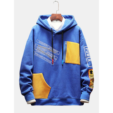 Parche de gran tamaño con capucha suelta japonesa nueva para hombres Casual Fash