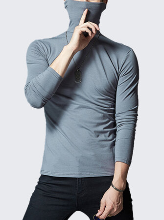 camiseta cuello alto hombre