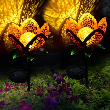 Solar Power Flower Light Outdoor Yard Warm White Stake Landscape Solar Power Flower Light Outdoor Yard