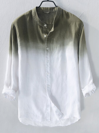 Camisas ocasionais na moda respiráveis do algodão da cor do inclinação dos homens