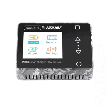 ToolkitRC & URUAV M600 150W 10A DC MINI Smart LCD 1-6S Lipo Battery Balance Charger Discharger With Voltage Servo Checker Receiver Signal Tester Quick Charger Function