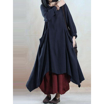 Etniczna asymetryczna sukienka maxi ZANZEA dla kobiet