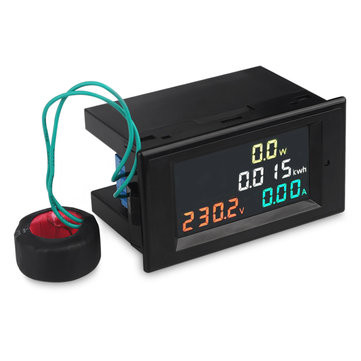 AC 200.0-450.0V 0-100A Digital LCD Power Meter Voltmeter Ampmeter 0-45000W